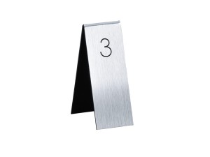 Silver & Black Table Tent 1-25